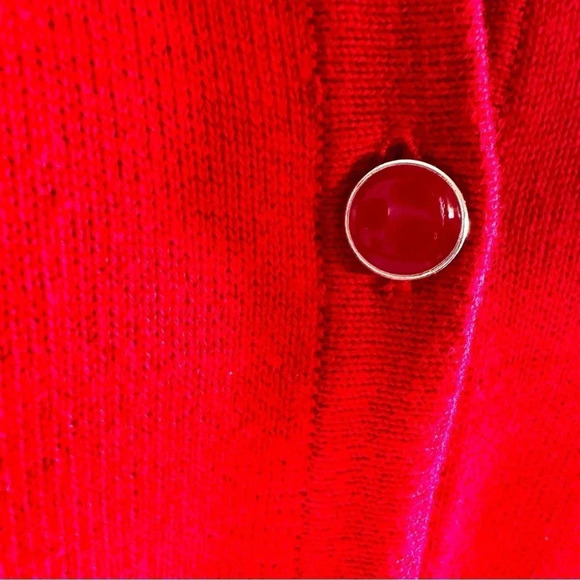 Ann Taylor Outlet Size XL Cranberry 3/4 sleeve Cardigan - Picture 7 of 7